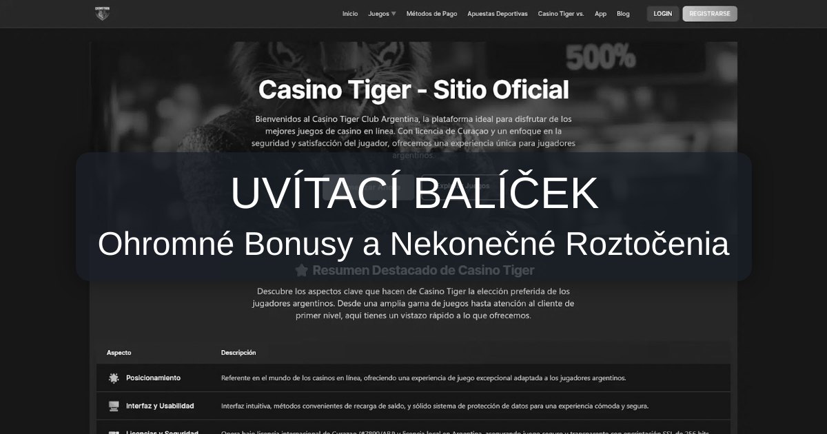 Tiger Casino - Oficiálna stránka pre slovenských hráčov